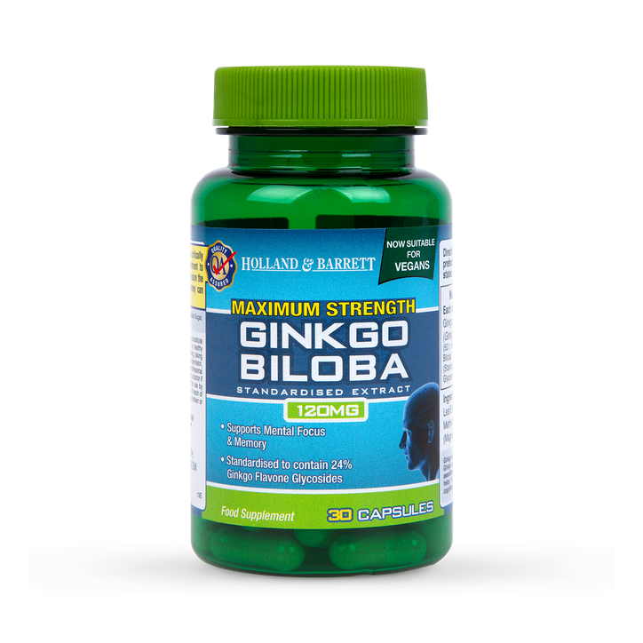 Holland & Barrett Maximum Strength Ginkgo Biloba 120mg 30 Capsules